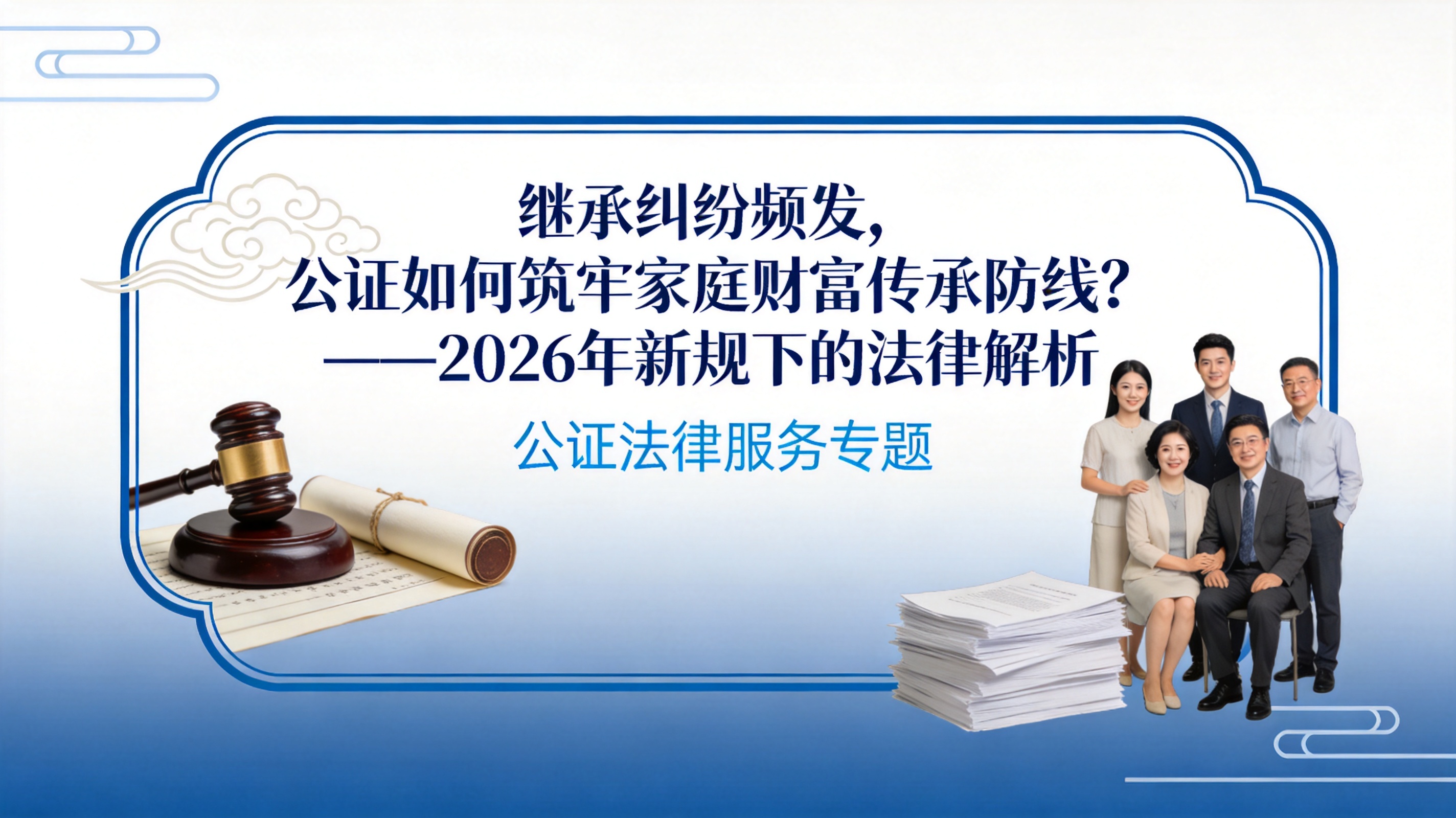 继承纠纷频发，公证如何筑牢家庭财富传承防线？——2026年新规下的法律解析